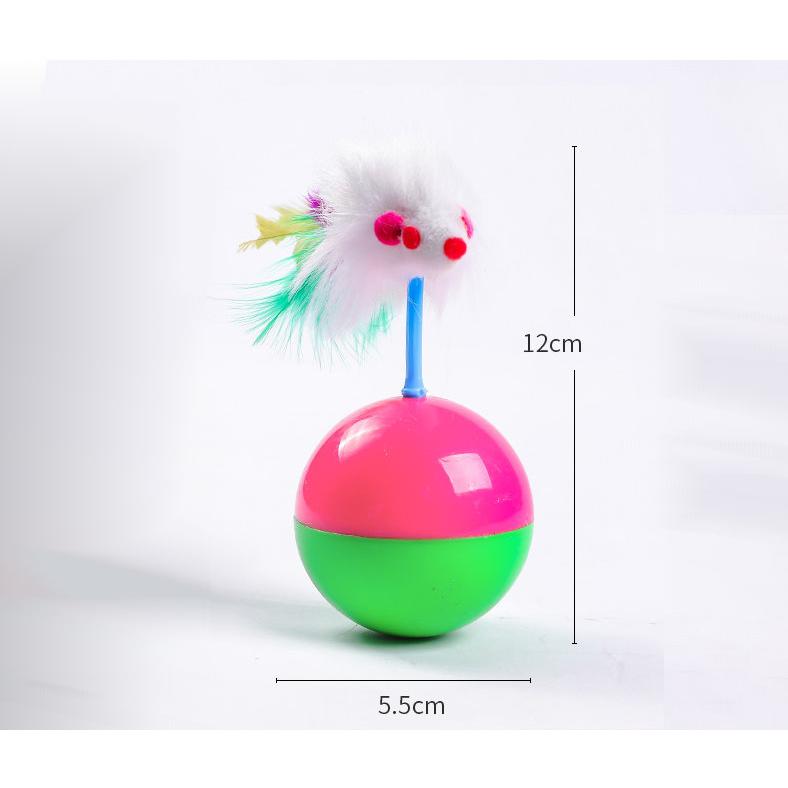 【貓咪玩具】貓這裡 不倒翁玩具 毛絨老鼠 貓咪互動玩具 貓咪玩具球-細節圖5