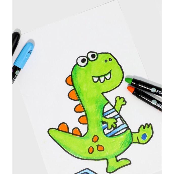 【嬰幼兒】安全無毒可水洗兒童蠟筆 旋轉畫筆 幼兒園 12色 寶寶繪畫塗鴉筆 水溶性畫畫筆-細節圖4