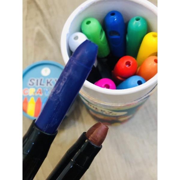 【嬰幼兒】安全無毒可水洗兒童蠟筆 旋轉畫筆 幼兒園 12色 寶寶繪畫塗鴉筆 水溶性畫畫筆-細節圖7