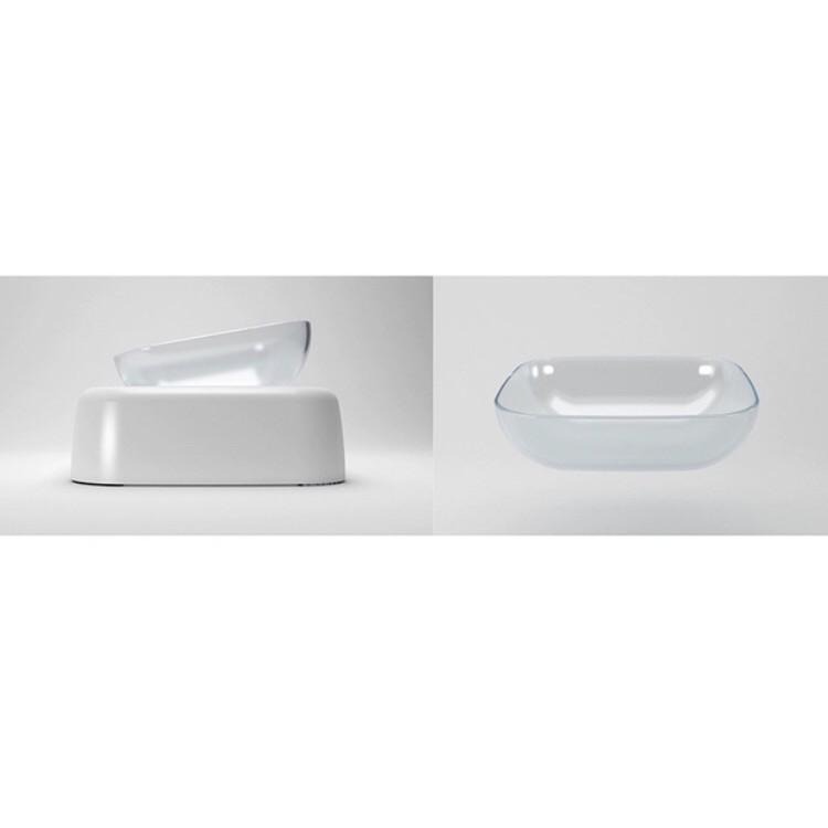 【貓咪用品】貓這裡 現貨 寵物斜口碗 貓咪用品 貓食盆 簡約貓碗-細節圖4