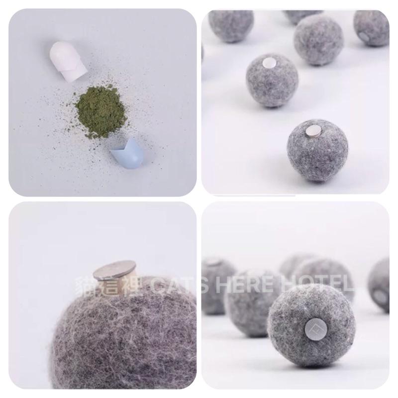 【貓咪玩具】貓這裡 現貨  羊毛氈玩具 貓薄荷玩具 逗貓玩具 羊毛球 球形玩具 貓咪用品-細節圖5