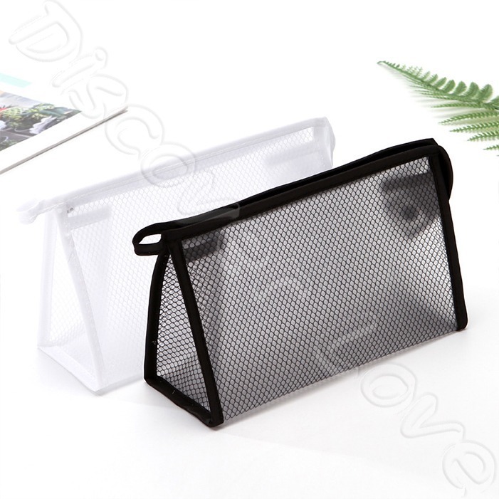 收納化妝包 女生包包 化妝用品 隨身包 筆袋 收納 防水 超大容量 旅行包 網布 網格 化妝包 萬用 旅行收納包 收納包-細節圖6