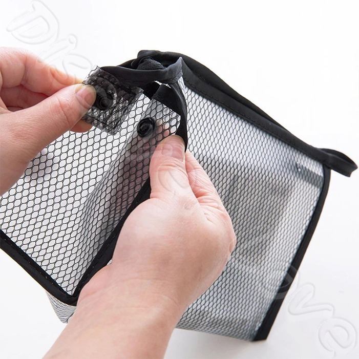 收納化妝包 女生包包 化妝用品 隨身包 筆袋 收納 防水 超大容量 旅行包 網布 網格 化妝包 萬用 旅行收納包 收納包-細節圖7