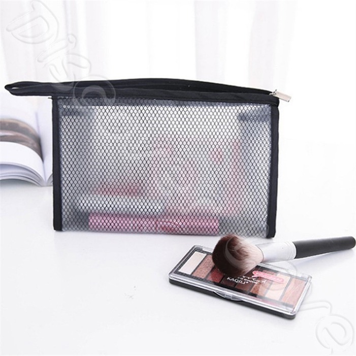 收納化妝包 女生包包 化妝用品 隨身包 筆袋 收納 防水 超大容量 旅行包 網布 網格 化妝包 萬用 旅行收納包 收納包-細節圖8