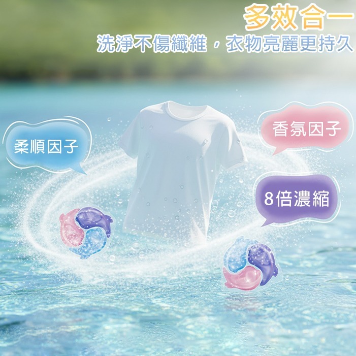 洗多多洗衣膠囊【四款香型 加大容量】多效合一 抗菌 除蟎 去汙 3D洗衣凝珠  洗衣膠囊 除蟎抗菌增柔 洗衣球-細節圖4