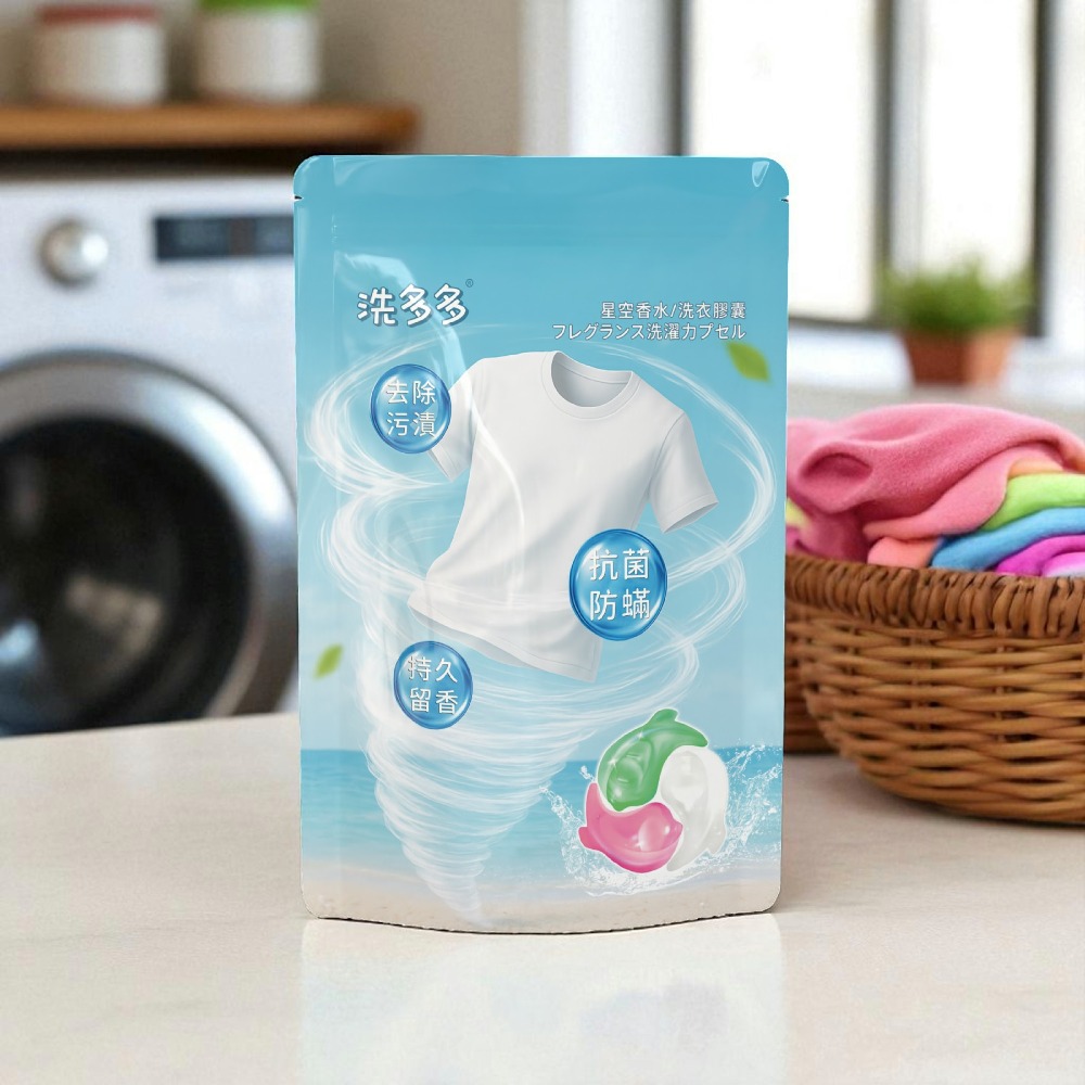 洗多多洗衣膠囊【四款香型 加大容量】多效合一 抗菌 除蟎 去汙 3D洗衣凝珠  洗衣膠囊 除蟎抗菌增柔 洗衣球-規格圖6