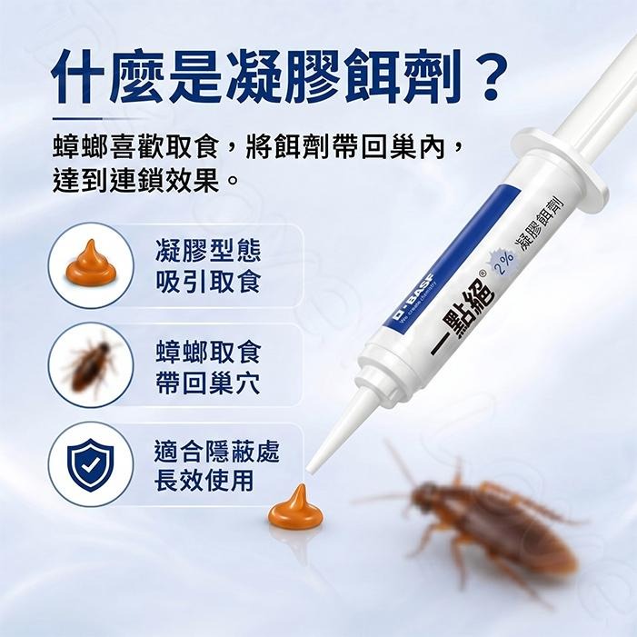 德國 BASF 一點絕 蟑螂餌劑 2入超值組｜2%凝膠餌劑｜精準點藥｜加贈專用餌盒｜居家防蟑必備【小嗶購物】-細節圖3