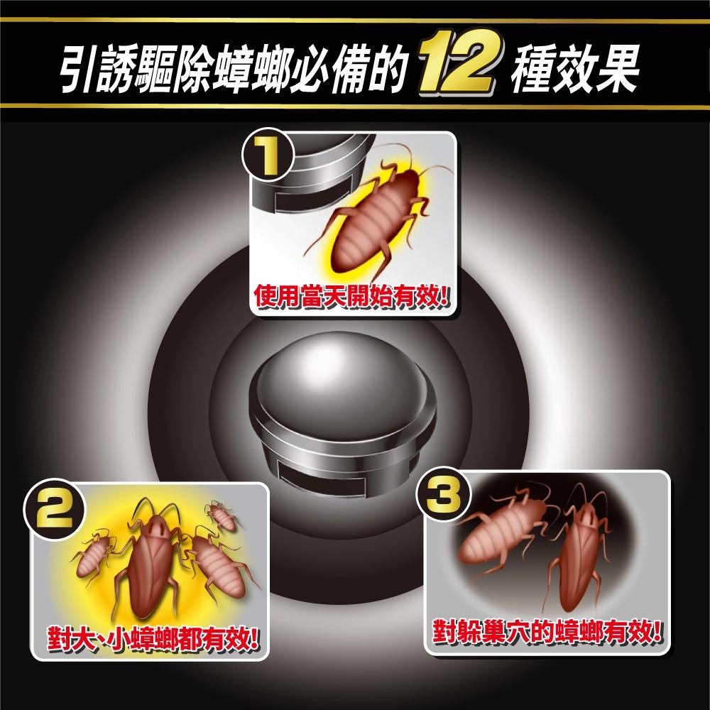 小黑帽蟑螂餌劑｜3入超值組｜台灣總代理正品｜興家安速｜誘引設計｜持續作用｜居家適用｜日本原裝進口安心購｜小嗶購物-細節圖2