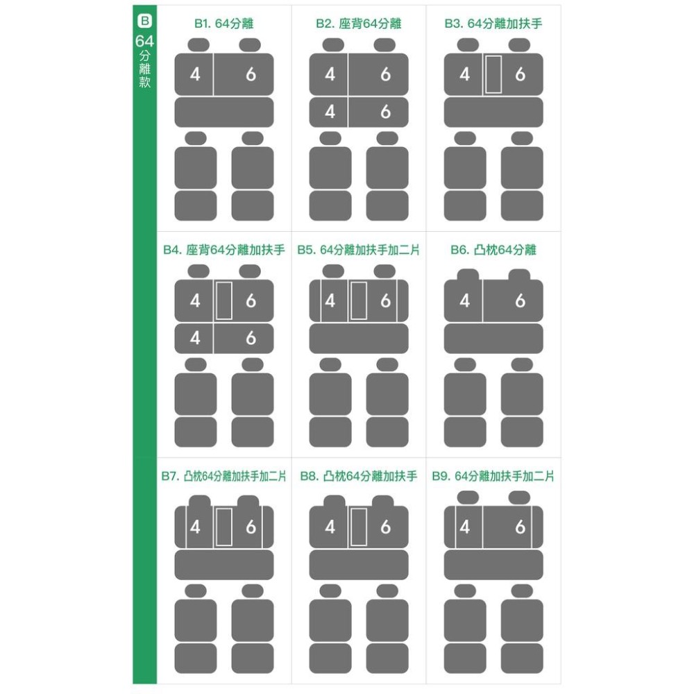 【台灣現貨】通用型加厚三明治汽車椅套-單後排-細節圖5