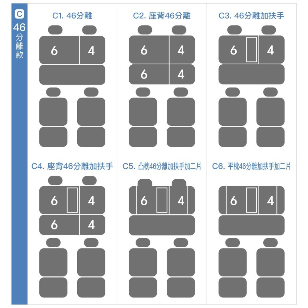 【台灣現貨】通用型加厚三明治汽車椅套-單後排-細節圖6