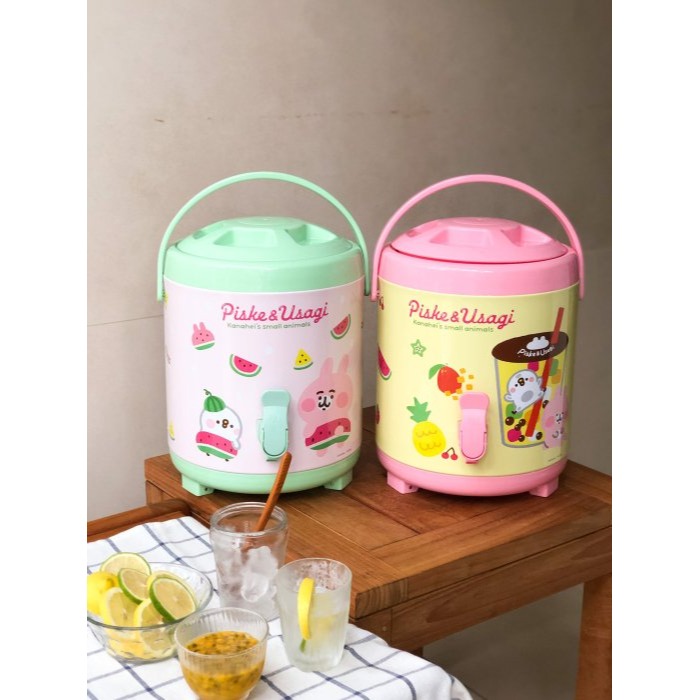 (現貨各一)卡娜赫拉☆行動飲料桶☆水果茶款/西瓜款【特價每款900元】卡娜赫拉的小動物/郊遊/露營/飲料桶/全新/出清-細節圖2
