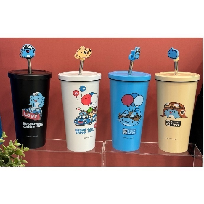 現貨賠售)貓貓蟲咖波☆雙層吸管杯☆4款單賣【特價每款150元起】304不鏽鋼/10週年生日慶/保溫杯/保冷杯/CAPOO-細節圖11