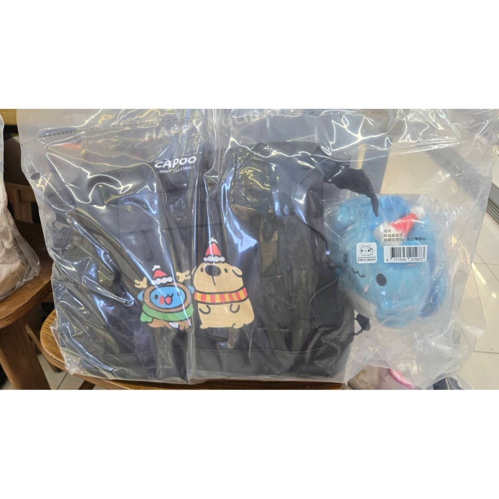 現貨)7-11 2025年☆聖誕福袋☆抽繩大托特包+絨毛擦手巾【特價490元起】全新未拆/限量/福袋/抽獎/Kitty-細節圖9