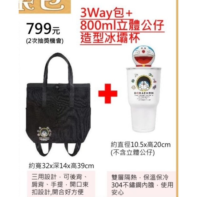 7-11 2026年☆開運福袋☆肩背包(3Way包)+立體造型冰壩杯【特價950元】全新未拆/限量/福袋/咖波/史努比-細節圖9