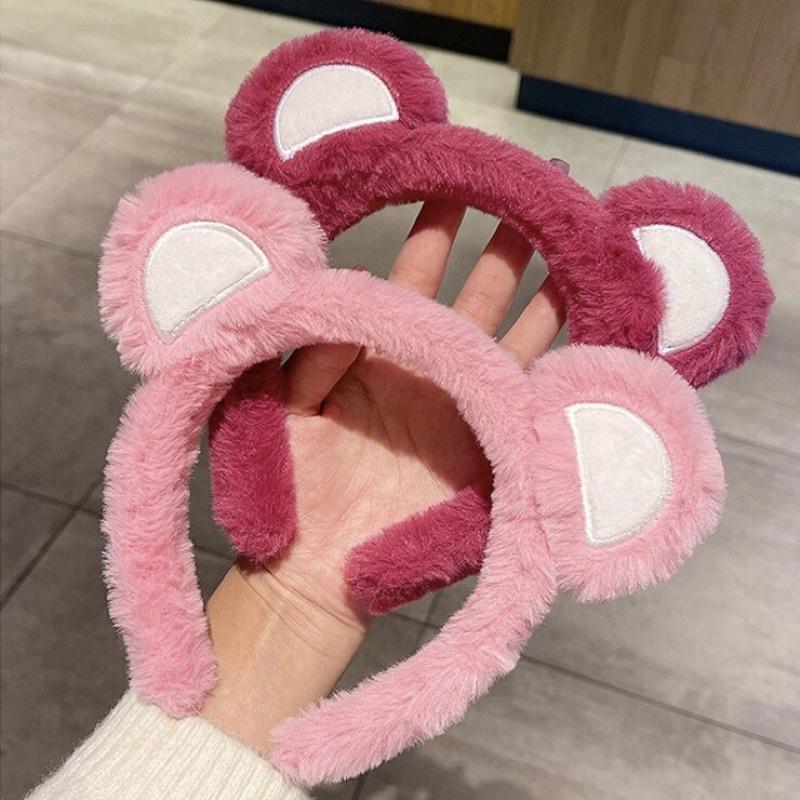 ｛包BQ}☆粉紅熊貓耳朵可愛青蛙毛絨髮箍☆［現貨+預購］-細節圖6