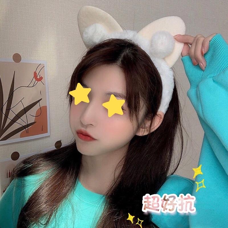 ｛包BQ}☆粉紅熊貓耳朵可愛青蛙毛絨髮箍☆［現貨+預購］-細節圖9