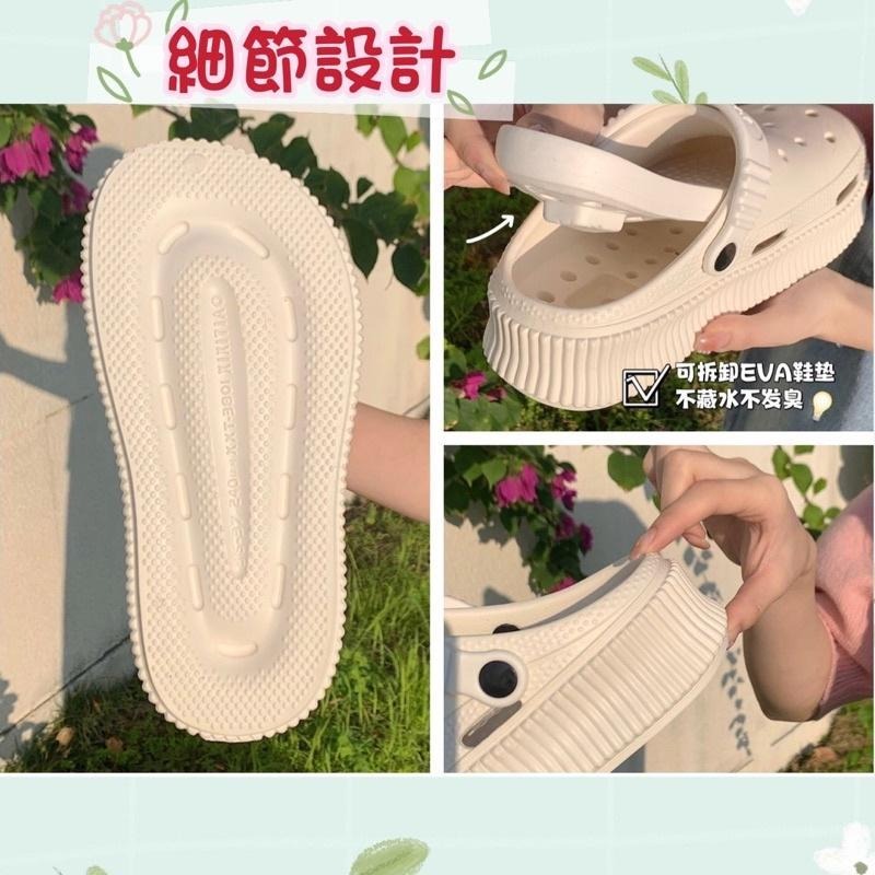 ｛包BQ}🔥強力推薦🔥👉🏻厚底增高洞洞鞋百搭防滑涼拖鞋👈🏻[現貨+預購］-細節圖4