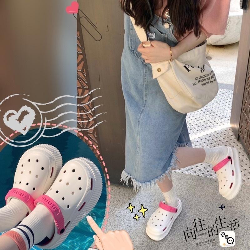 ｛包BQ}🔥強力推薦🔥👉🏻厚底增高洞洞鞋百搭防滑涼拖鞋👈🏻[現貨+預購］-細節圖5