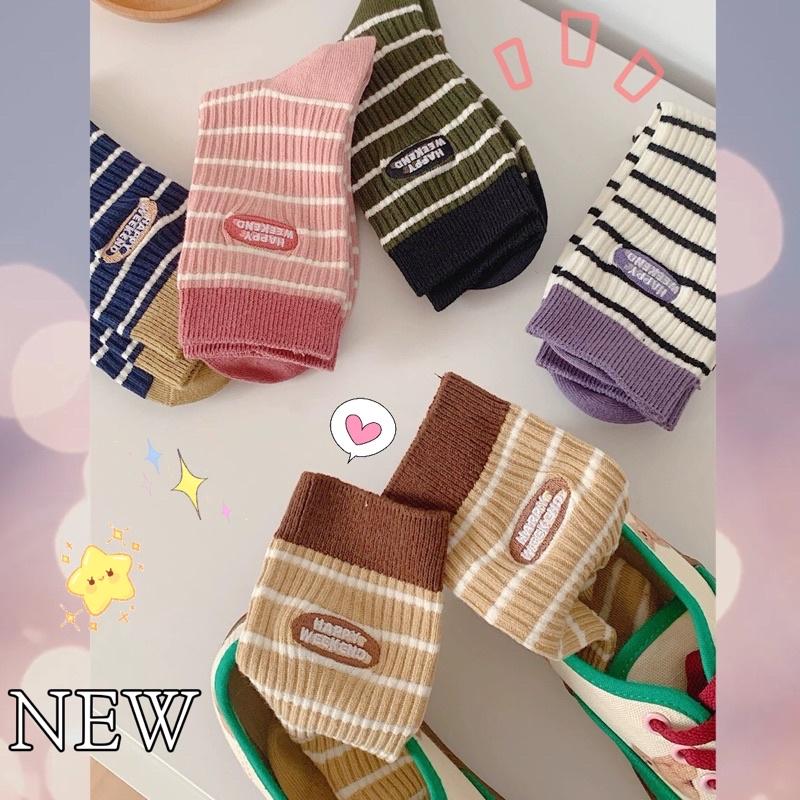 ｛包BQ}💥百搭款💥🪡 日系韓風條紋中筒襪學院風[現貨+預購］-細節圖2