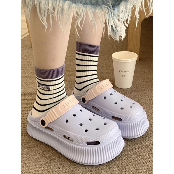 ｛包BQ}💥百搭款💥🪡 日系韓風條紋中筒襪學院風[現貨+預購］-細節圖8