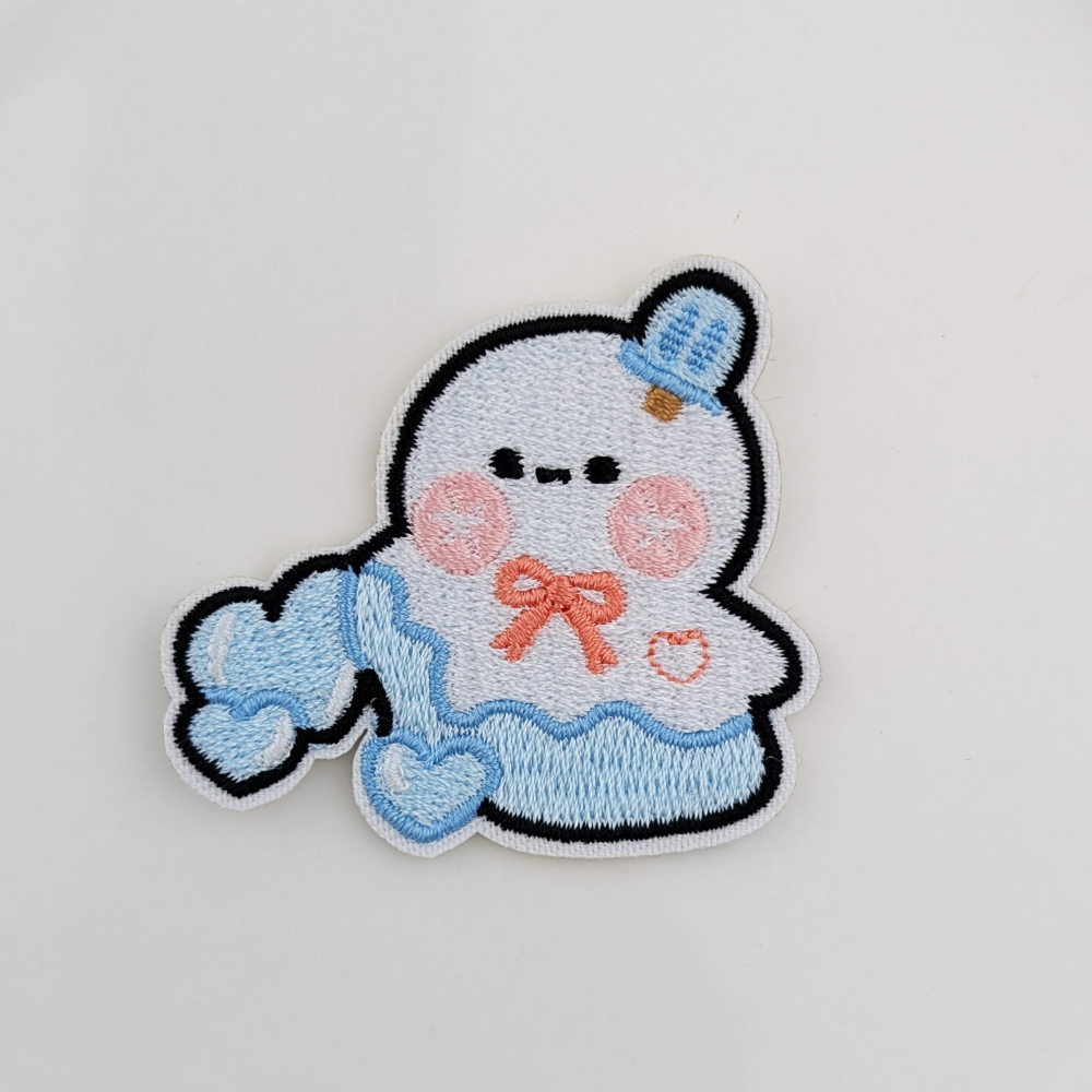 【戀與深空】可愛刺繡卡貼 可燙印 好氣鴨 塗鴨嘰 兔兔球 小雪球-細節圖2