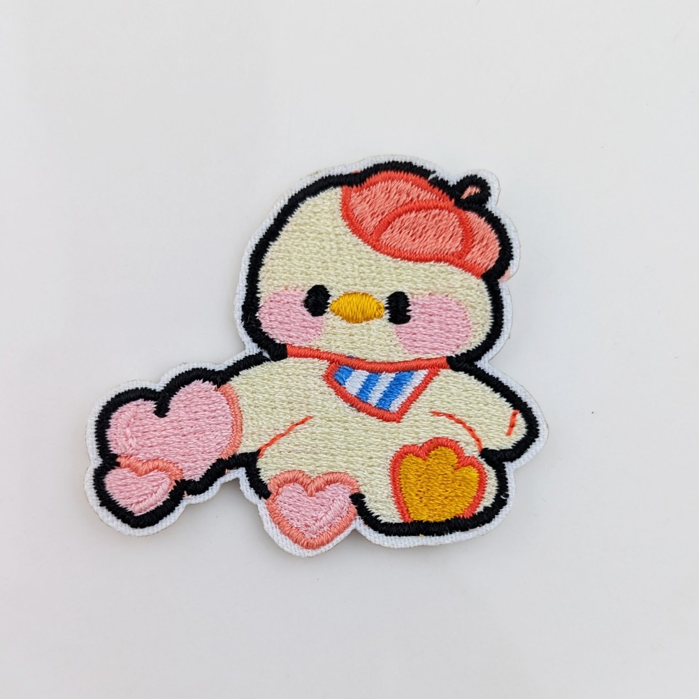 【戀與深空】可愛刺繡卡貼 可燙印 好氣鴨 塗鴨嘰 兔兔球 小雪球-細節圖3