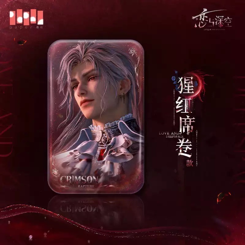 【戀與深空】秦徹 銀翼惡魔系列 方形 馬口鐵徽章 預售-規格圖3