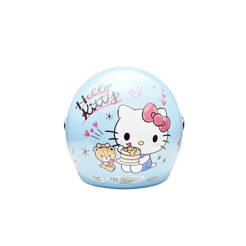 正版 三麗鷗 Hello Kitty KT 3/4罩兒童安全帽 騎士帽-鬆餅(小童) (2色)-細節圖3