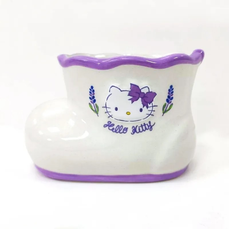 正版 三麗鷗 Hello Kitty KT 陶瓷花器 花盆 裝飾 澆水 雨鞋 (5款)-細節圖5