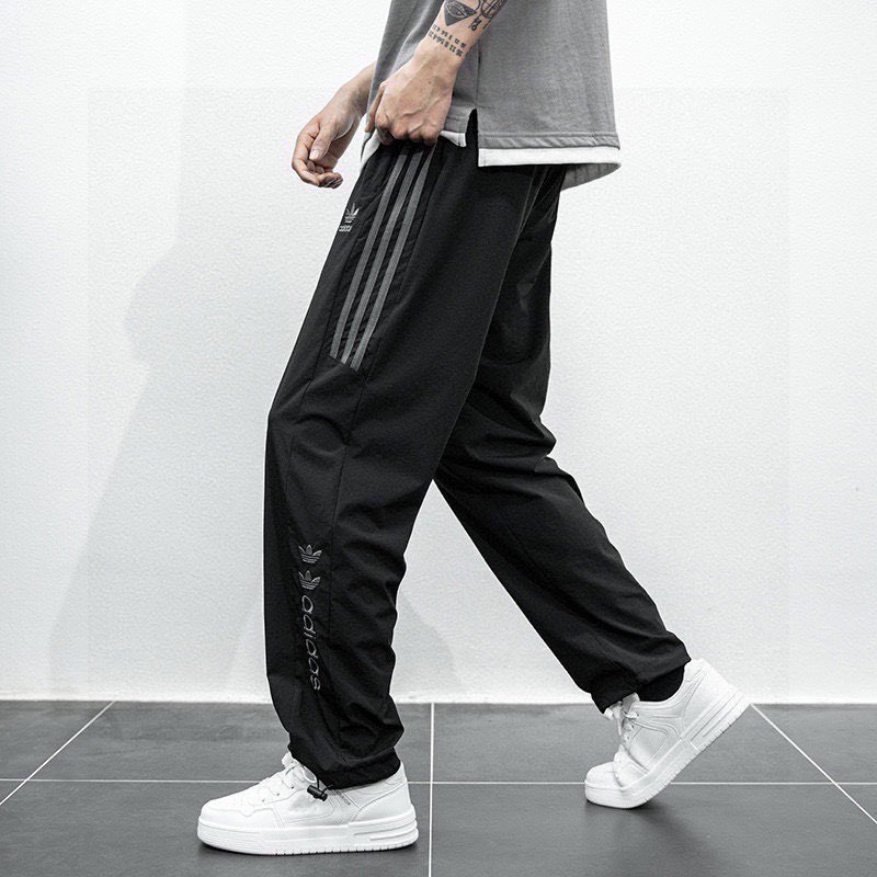 【季得運動】牛奶般絲滑！夏季輕盈透氣情侶款男女同款 Adidas男士休閒運動褲 *M-3XL 。250812B-規格圖8