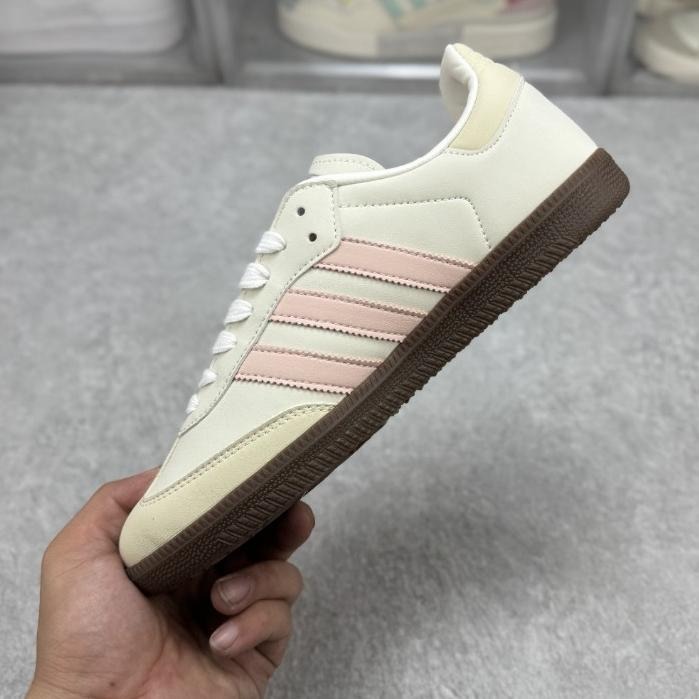 【季得運動】 Adidas Samba Vegan OG 森巴舞系列 德訓運動鞋 粉白*36-45。51028D-細節圖2