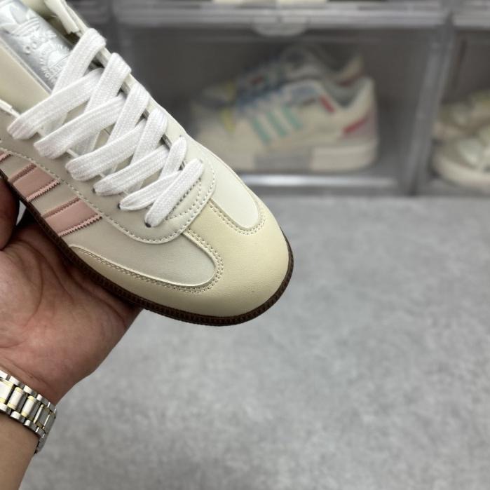 【季得運動】 Adidas Samba Vegan OG 森巴舞系列 德訓運動鞋 粉白*36-45。51028D-細節圖5