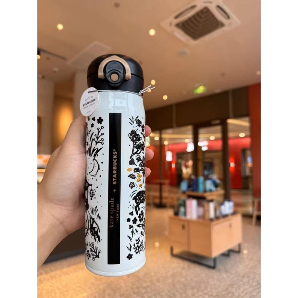 【季得運動】Starbucks 星巴克 x Kate Spade 聯名款不銹鋼保溫杯＊500ml。50807A-細節圖2