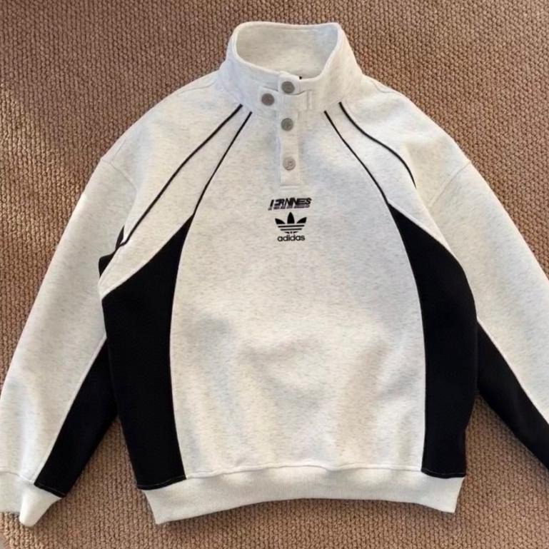 【季得運動】Adidas多紐扣美式落肩男女同款連帽設計感外套*L-2XL。51039C-細節圖2