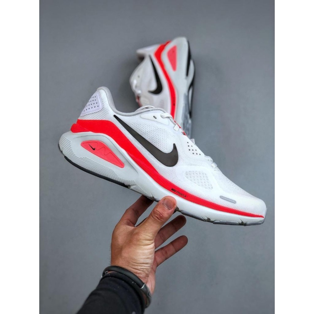 【季得運動】NIKE STRUCTURE 26代登月系列網透面氣 訓跑練步鞋 紅白*EU36-45。51055D-細節圖3