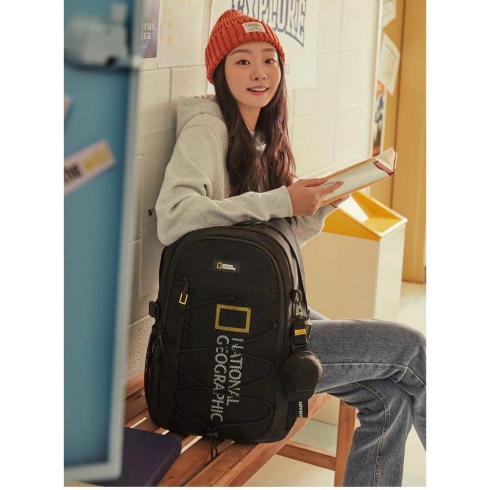 【季得運動】Discovery 國家地理 大號雙肩包 登山包 電腦包 *黑色。50962F-細節圖2