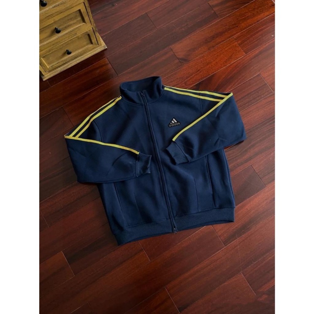 【季得運動】Adidas美式情侶復古休閒立領外套 藏青色*M-XL。51035C-細節圖8