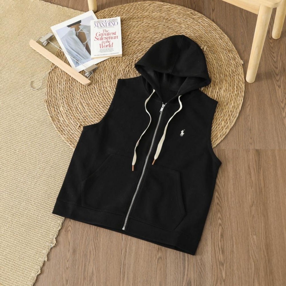 【季得運動】Polo Ralph Lauren刺繡女款連帽背心 黑 白 灰 紅 *M-XL。50930C-細節圖5