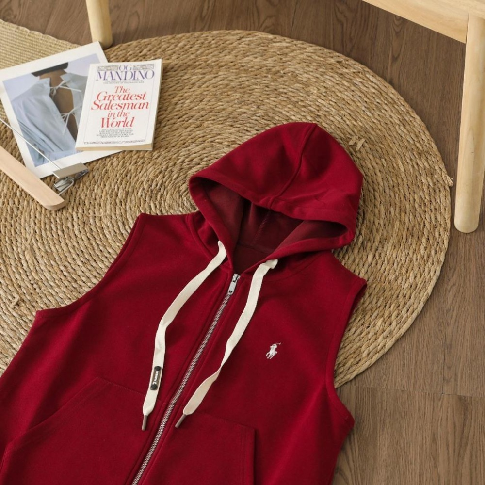 【季得運動】Polo Ralph Lauren刺繡女款連帽背心 黑 白 灰 紅 *M-XL。50930C-細節圖6