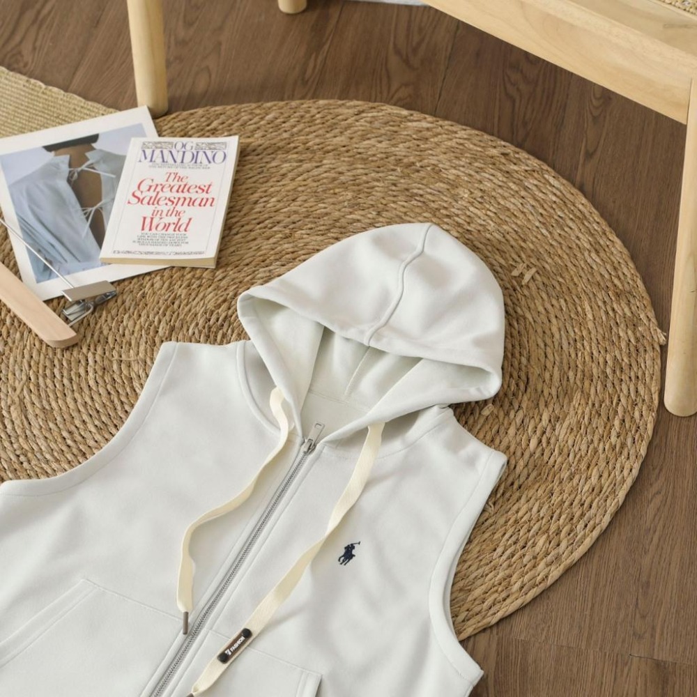 【季得運動】Polo Ralph Lauren刺繡女款連帽背心 黑 白 灰 紅 *M-XL。50930C-細節圖7