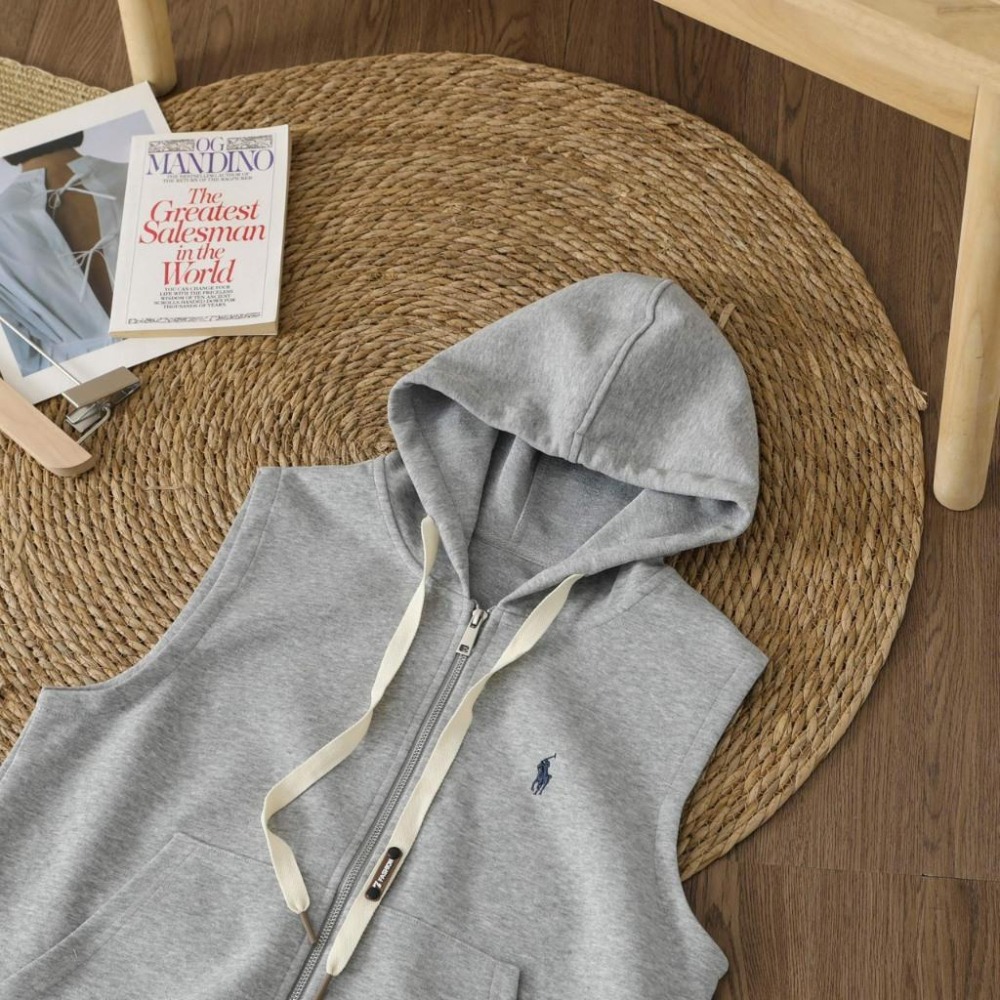 【季得運動】Polo Ralph Lauren刺繡女款連帽背心 黑 白 灰 紅 *M-XL。50930C-細節圖9