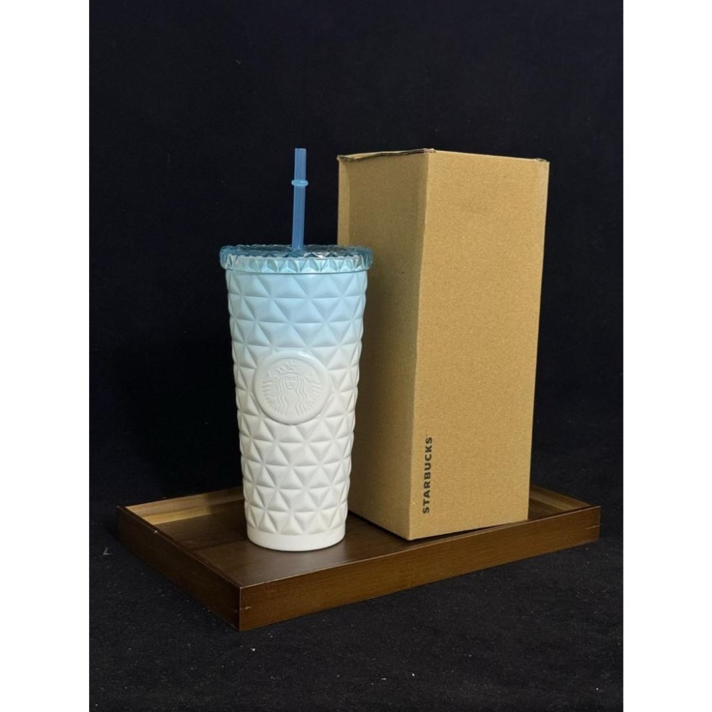 【季得運動】Starbucks 星巴克 菱格紋不鏽鋼吸管保溫杯 7款＊591ML。50816A-細節圖4