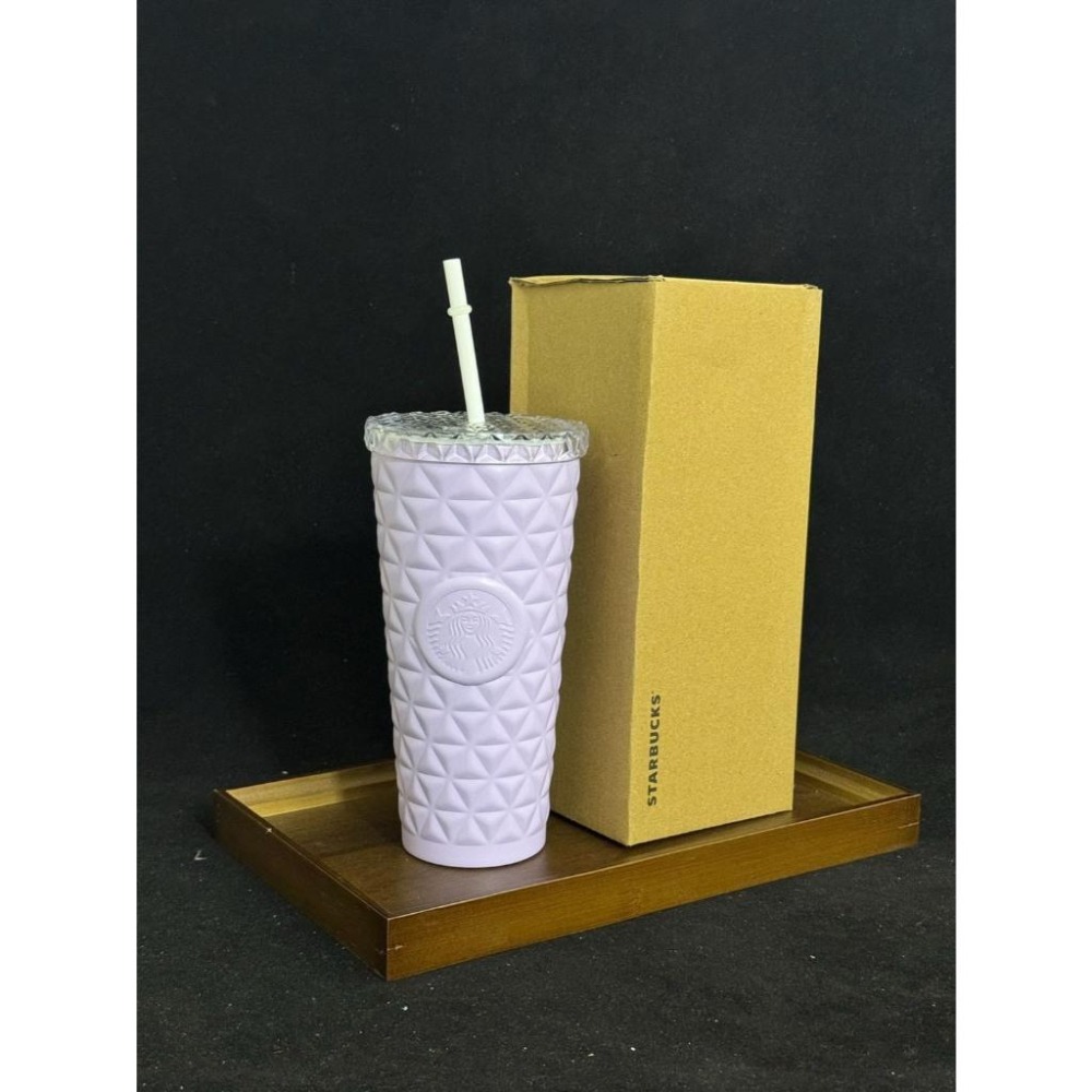 【季得運動】Starbucks 星巴克 菱格紋不鏽鋼吸管保溫杯 7款＊591ML。50816A-細節圖8