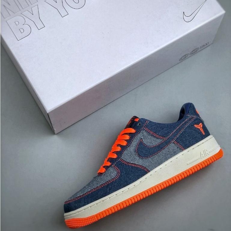 【季得運動】Nike Air Force 1 Low 07 聯名款 牛仔藍配橘*EU36-45。51057D-細節圖4