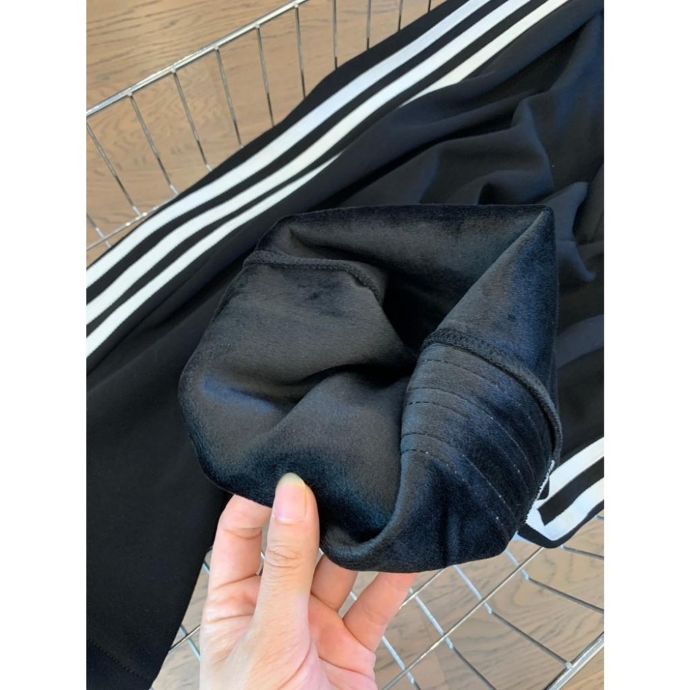 【季得運動】adidas高腰刷毛休閒運動長褲 藏青 黑色*M-XL。51067B-細節圖8