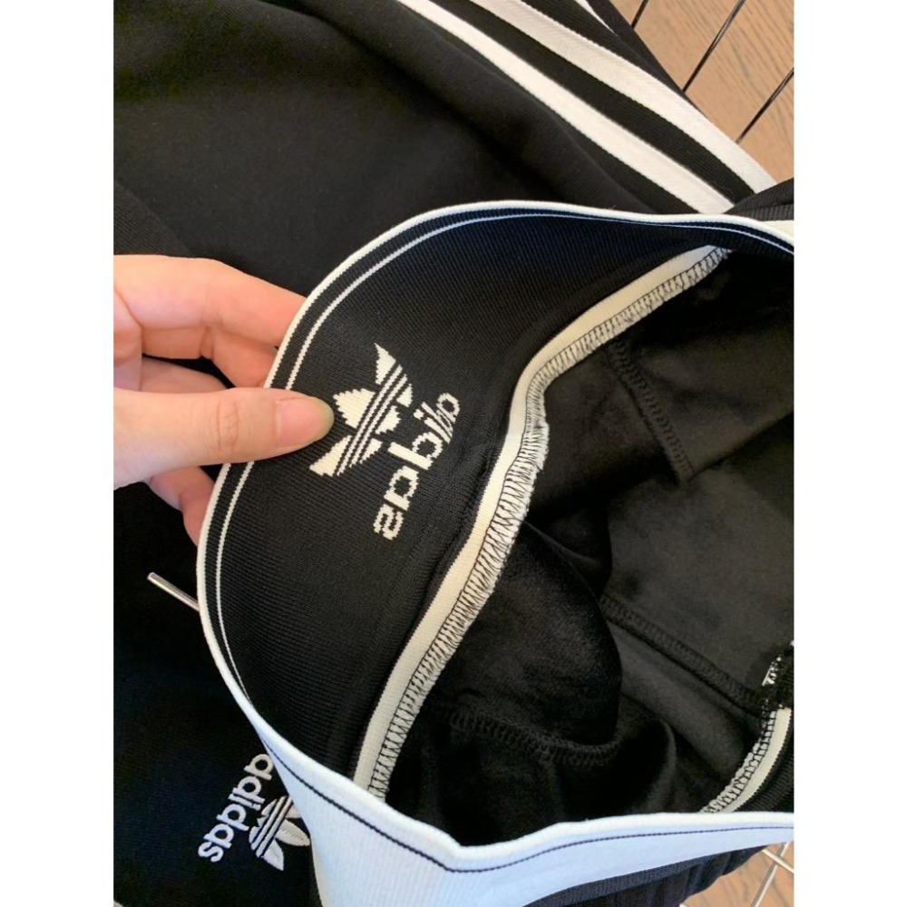 【季得運動】adidas高腰刷毛休閒運動長褲 藏青 黑色*M-XL。51067B-細節圖9