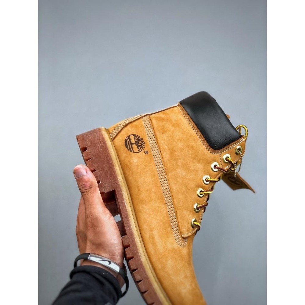 【季得運動】Timberland 經典款土黃色男女款中筒防水休閒牛皮馬丁鞋＊EU 35.5~45。50812D-細節圖5