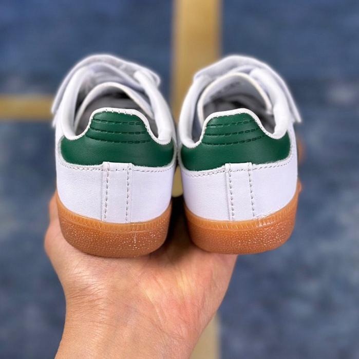 【季得運動】Adidas Originals Samba Vegan兒童運動鞋 白綠色*EU22-37。51021D-細節圖5