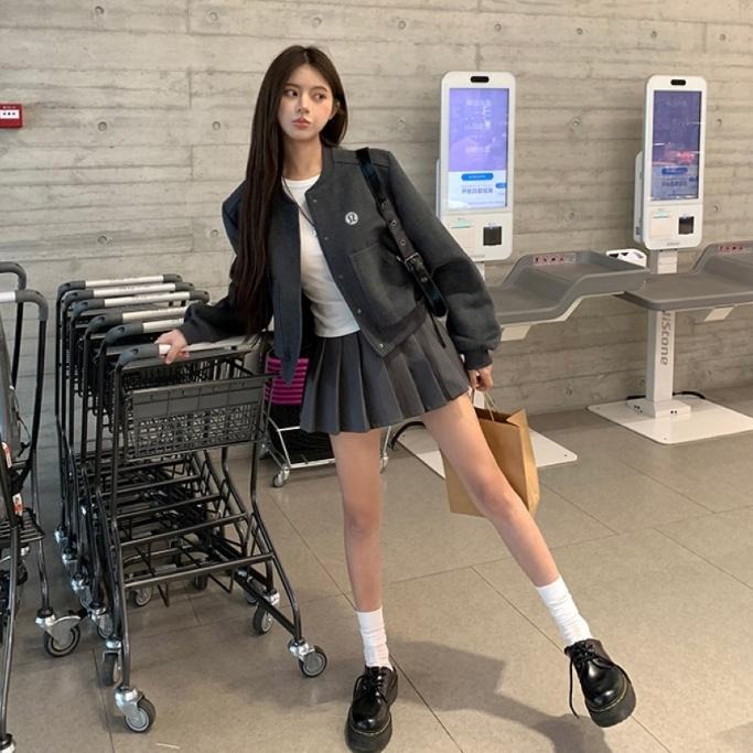 【季得運動】Lululemon 棒球外套 灰色＊S~L。50983C-細節圖7