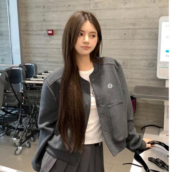 【季得運動】Lululemon 棒球外套 灰色＊S~L。50983C-細節圖8